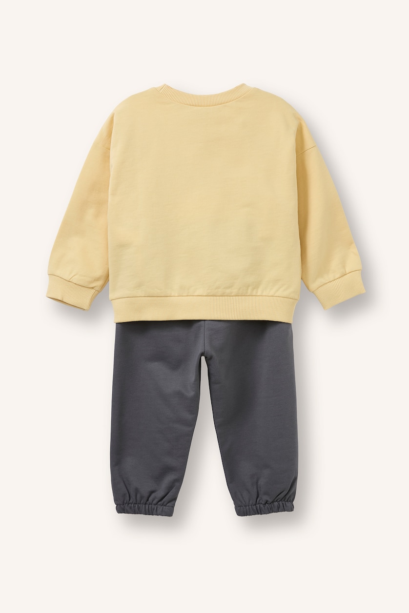 Baby Boy Yellow سيت ولادي بطبعة شعار - قطعتين
