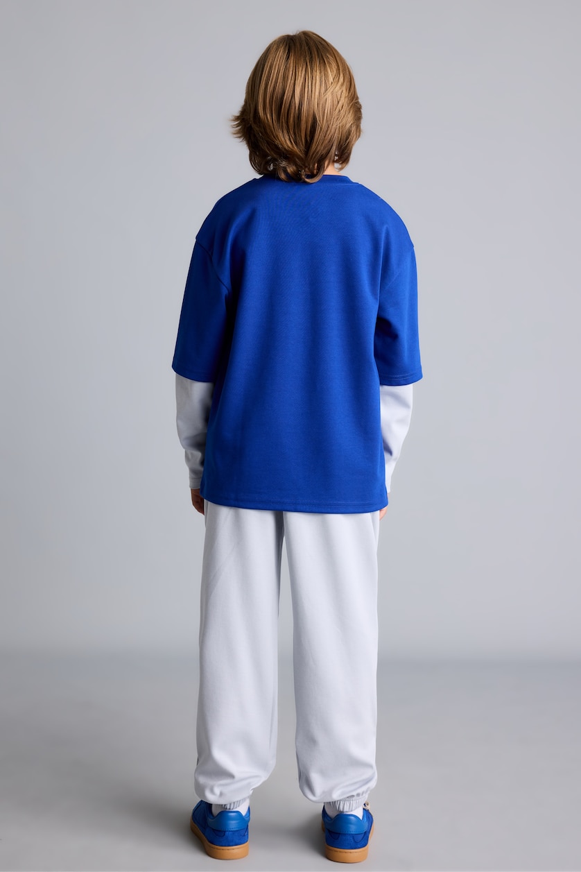 Young Boys - Teen Boys Sax 2 piece Regular Fit Crew Neck Slogan Set