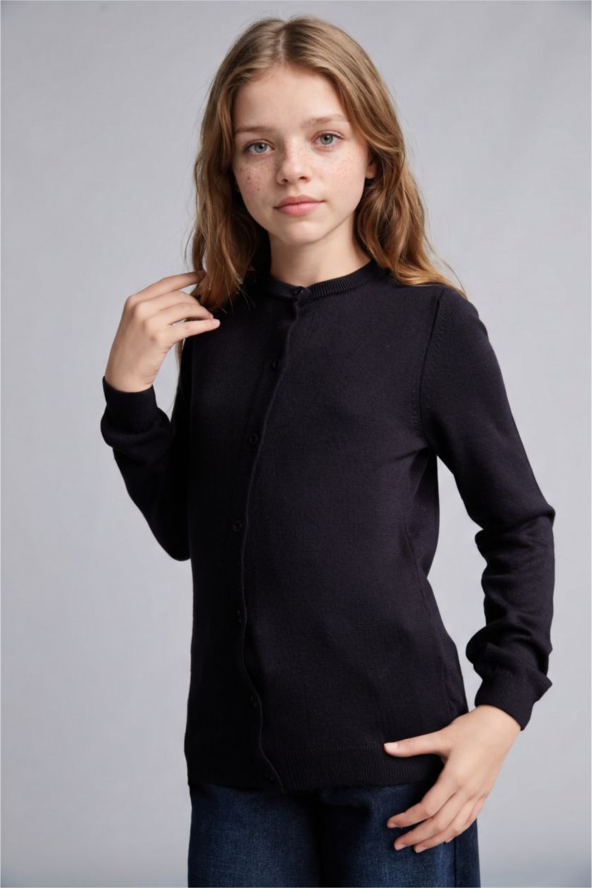 Young Girls - Teen Girls NAVY Regular Fit Cardigan