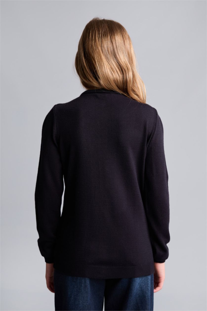 Young Girls - Teen Girls NAVY Regular Fit Cardigan