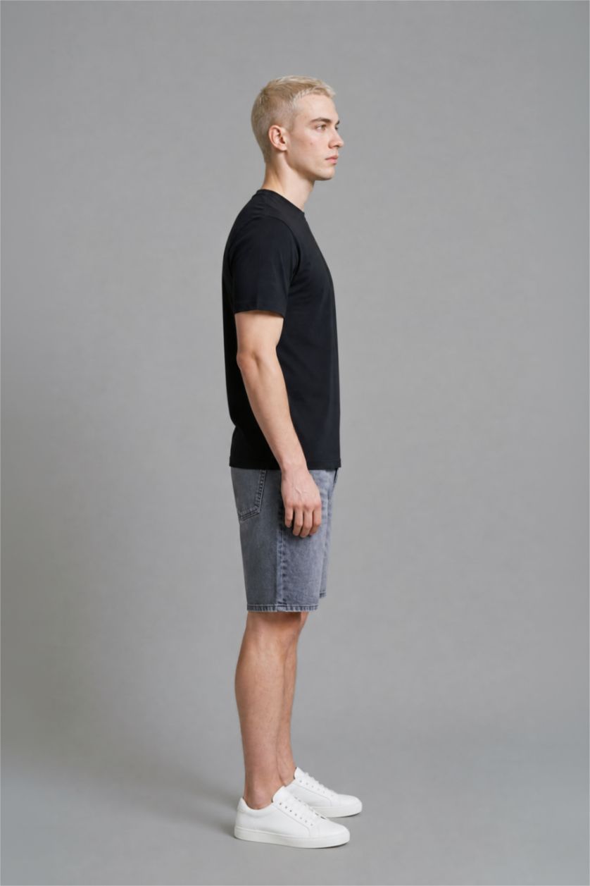 Man Blue Grey Slim Fit