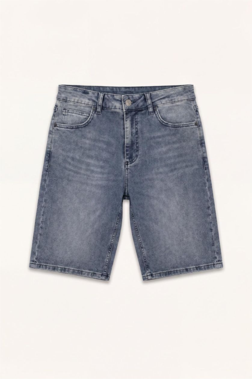 Man Blue Grey Slim Fit