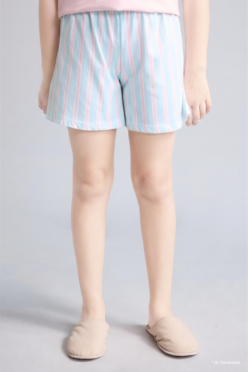 Girls & Teens Light Pink 2 piece Relax Fit Disney Lilo & Stitch Knitted Pyjamas