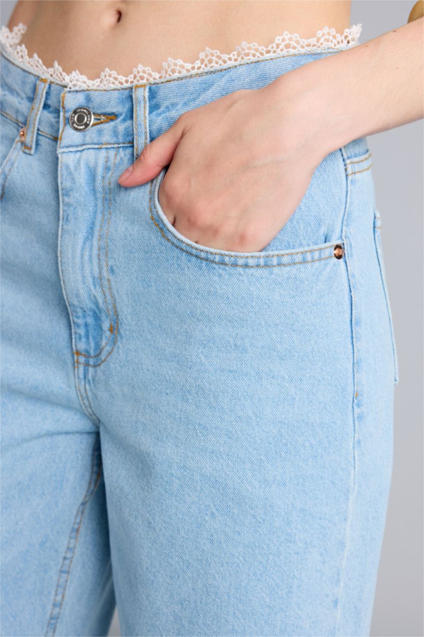 Women Light Blue Trousers