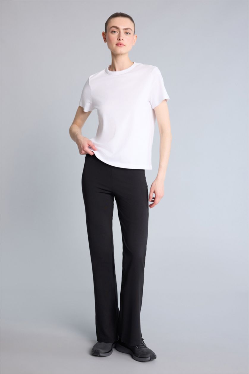 Women White Standard Fit Cotton Short Sleeve T-Shirt