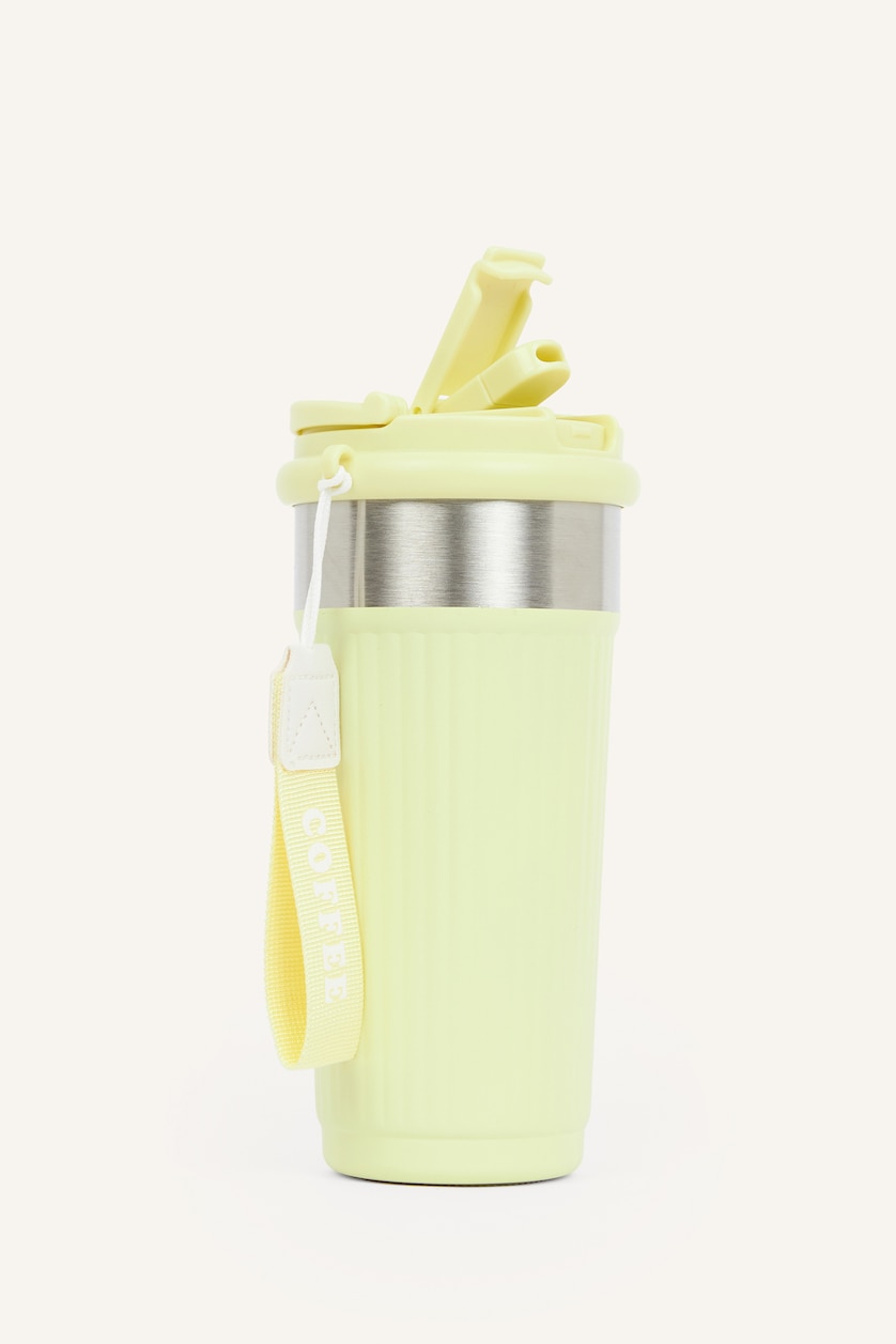 Erkek Sarı Unisex Askılı 600 ML Termos
