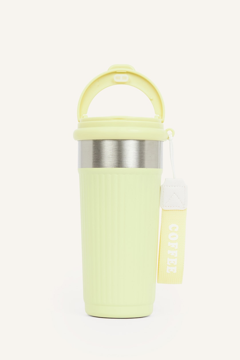 Erkek Sarı Unisex Askılı 600 ML Termos