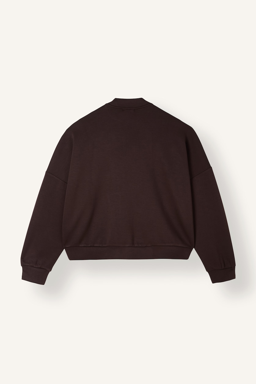 WOMAN Brown College Collar Bomber Jacket