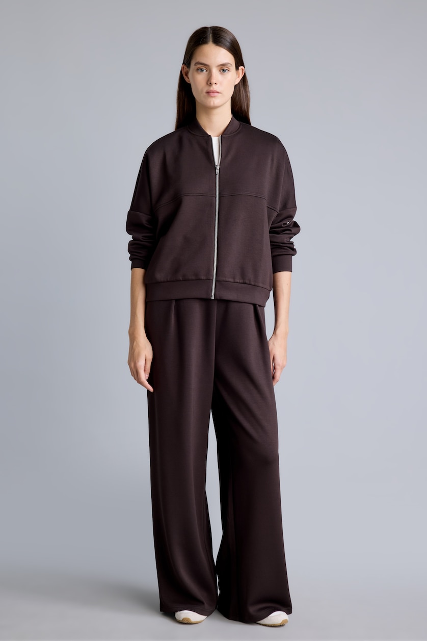 WOMAN Brown College Collar Bomber Jacket