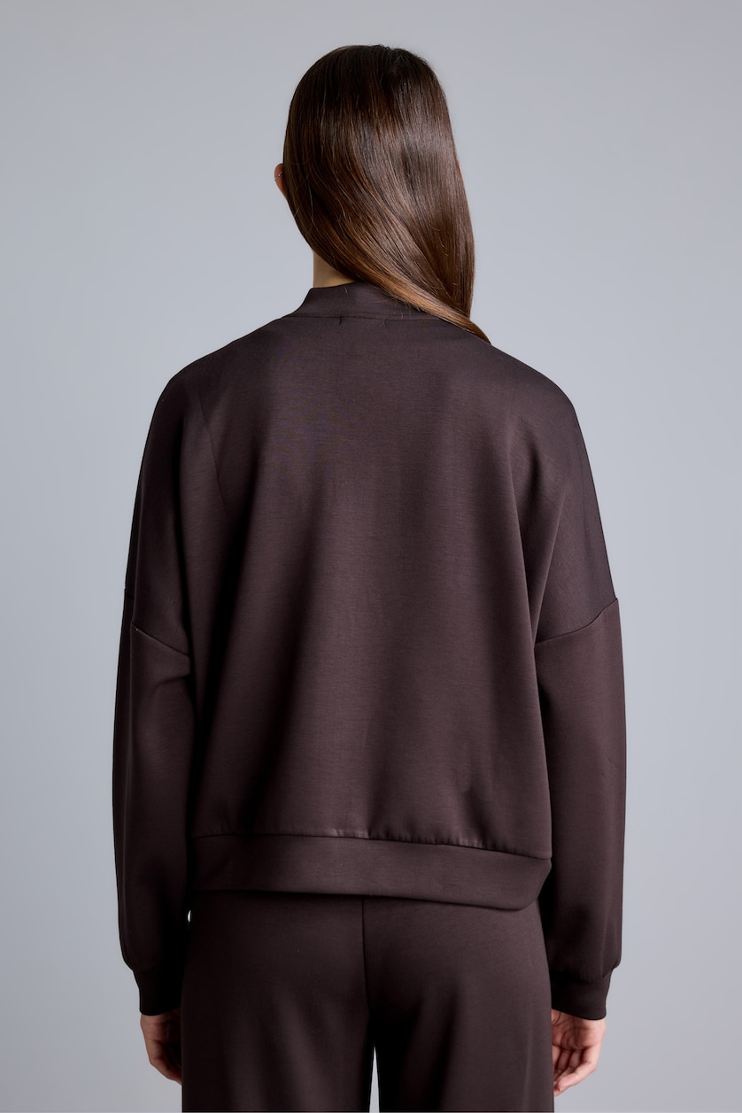 WOMAN Brown College Collar Bomber Jacket