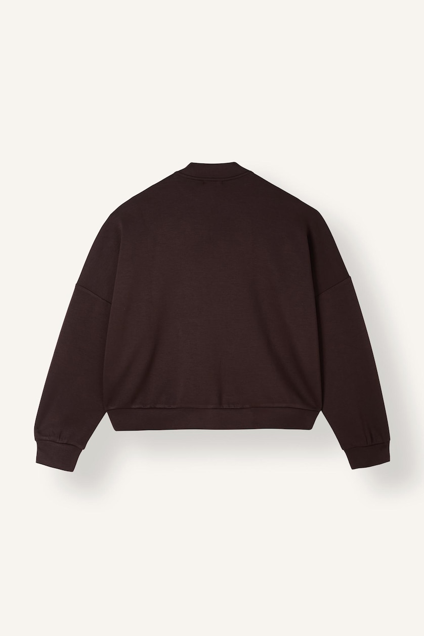 WOMAN Brown College Collar Bomber Jacket