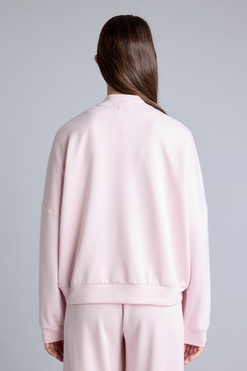 WOMAN Light Pink College Collar Bomber Jacket
