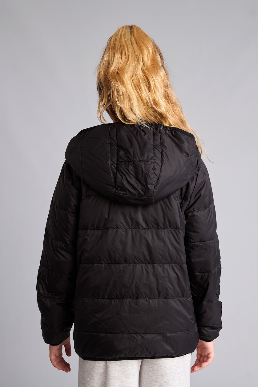 Young Girls - Teen Girls Black Girl Hooded Puffer Jacket