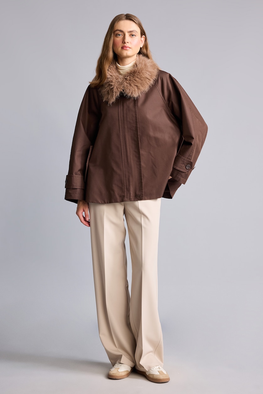 FEMME Marron Coupe Oversize Trench-Coat Trenchs