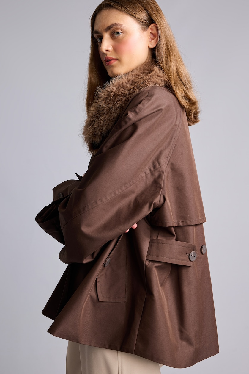 FEMME Marron Coupe Oversize Trench-Coat Trenchs
