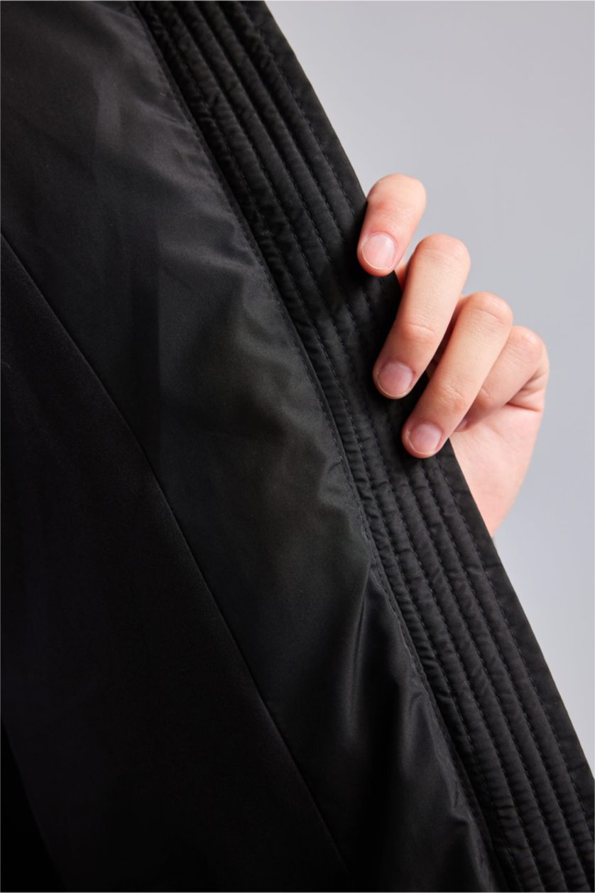 Kadın Siyah Regular Fit Şişme Mont