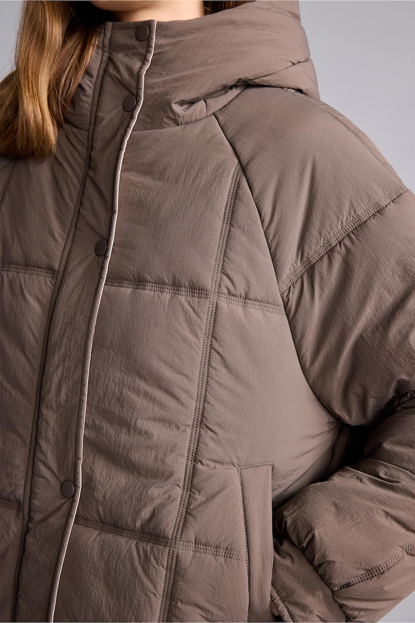Kadın Kahve Regular Fit Şişme Mont
