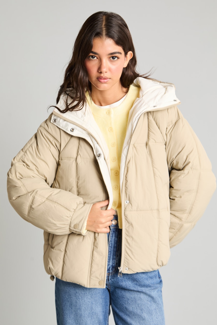 Kadın Yeşil Regular Fit Şişme Mont