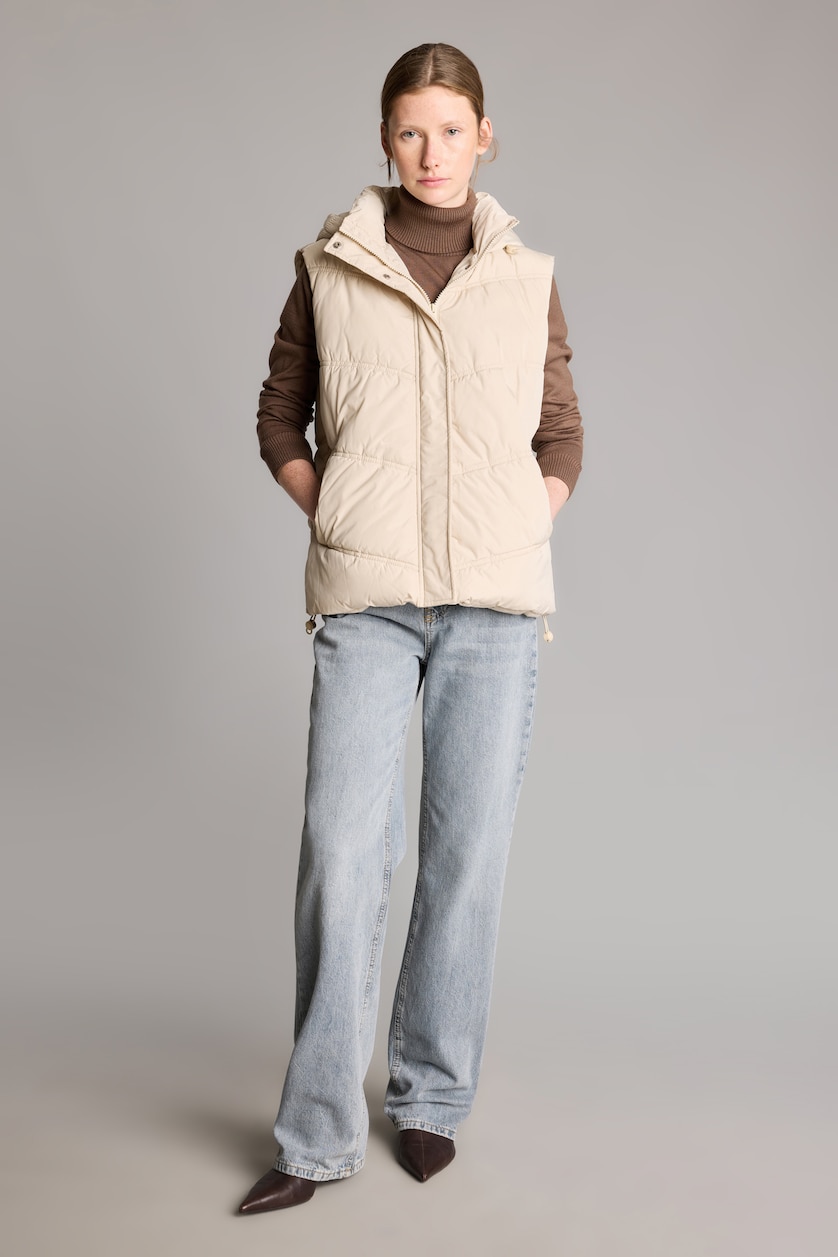 Women Ecru Regular Fit Vest Vest