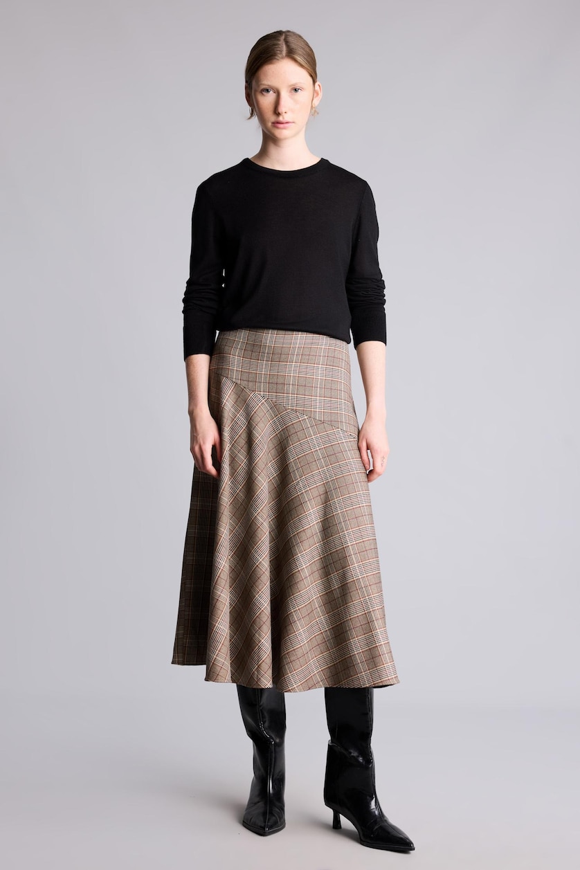FEMME Noir Pull à col rond Coupe régulière