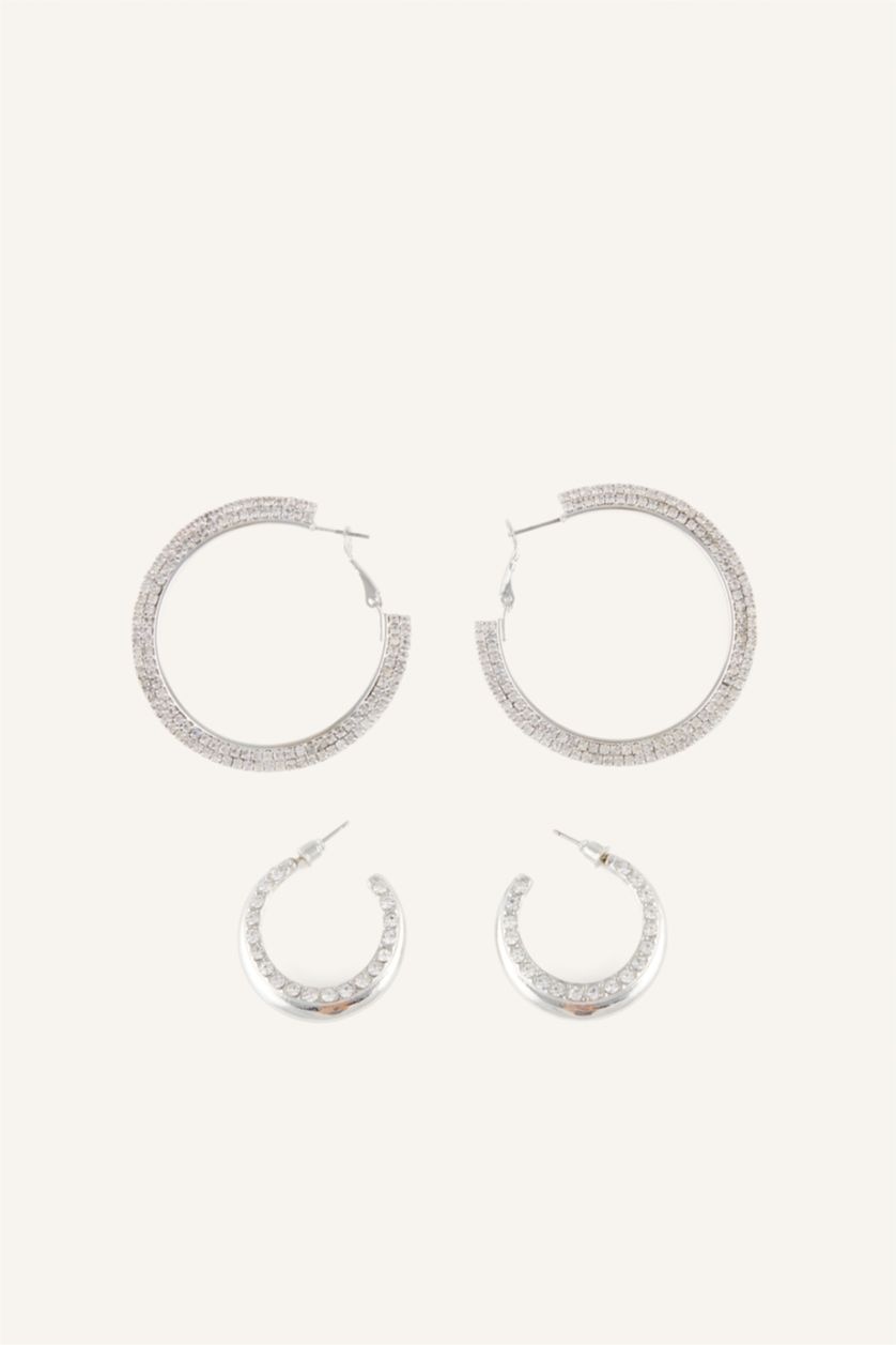 Women Gümüş 2 piece Earring