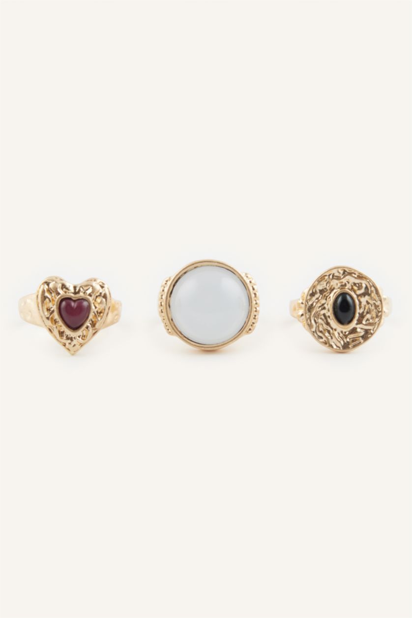 Women Antik Sarı 3 piece Ring