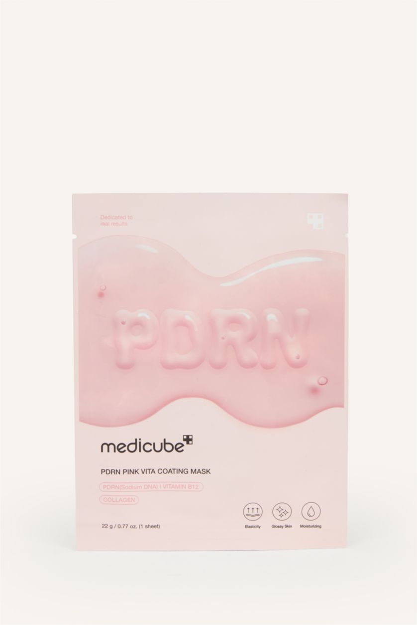 Kadın Pembe Medicube PDRN Pink Vita Coating Mask Nemlendirici ve Besleyici Somon PDRN ve Pembe B12 Vitaminli Kağıt Maske