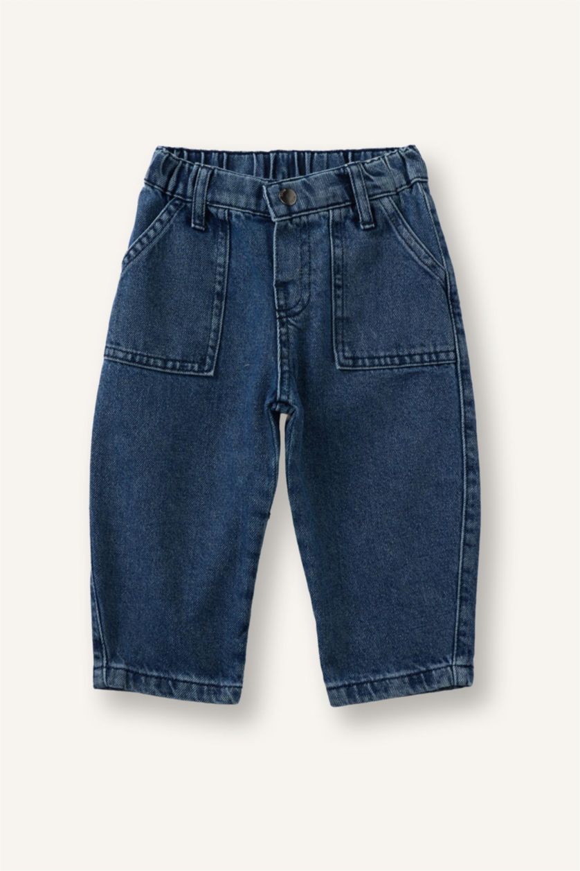 Baby Boys Blue Balloon Fit Jeans