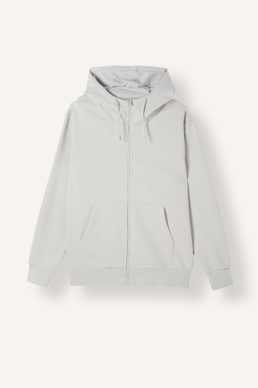 Erkek Taş Şişirilebilir Boyun Yastıklı Fermuarlı Sweatshirt