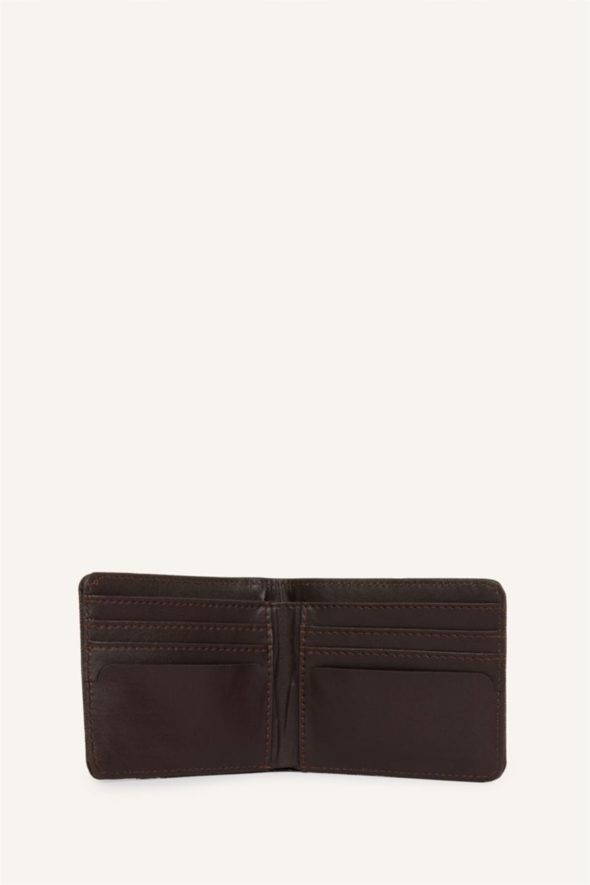 Men Brown Man Faux Leather Wallets