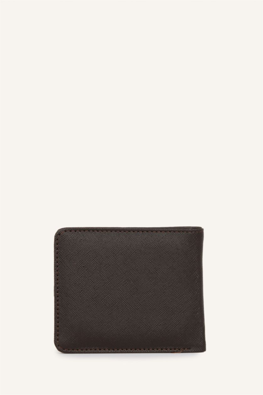 Men Brown Man Faux Leather Wallets