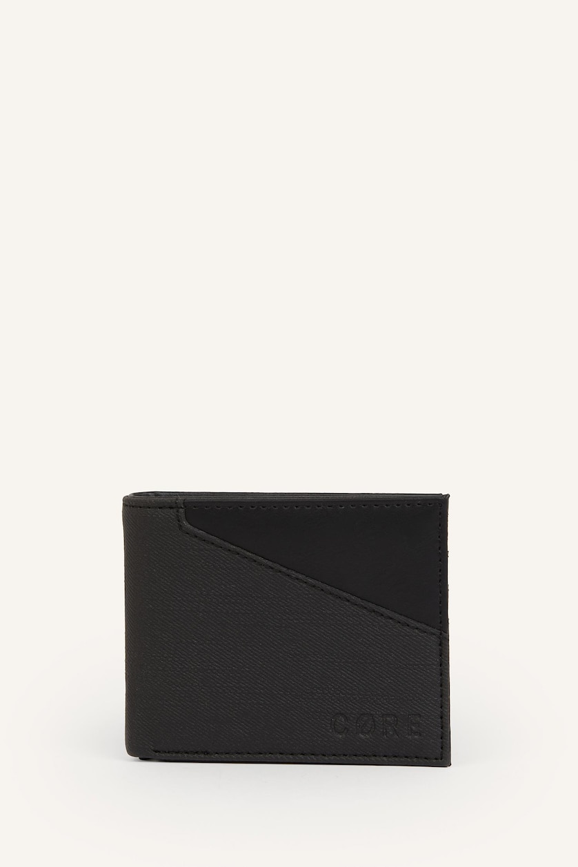 Men Black Man Faux Leather Wallets