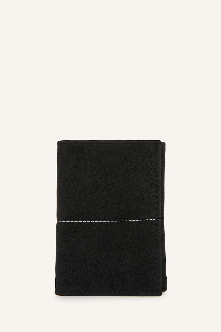 Men Black Man Faux Leather Wallets