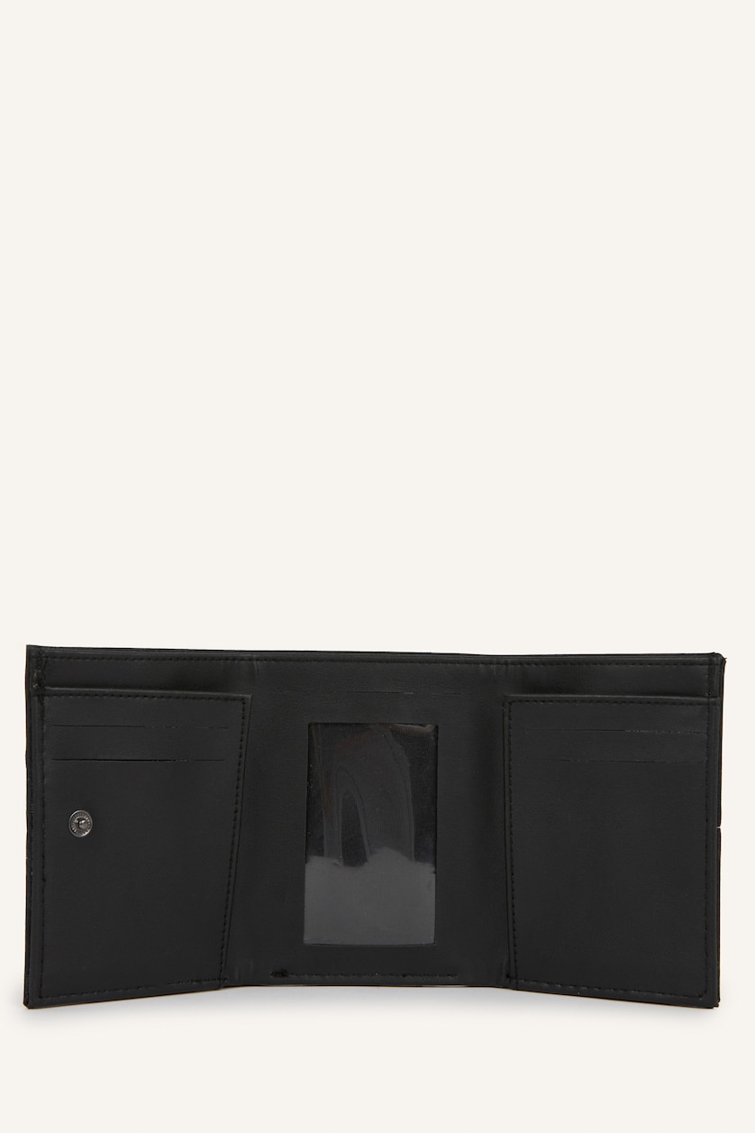 Men Black Man Faux Leather Wallets