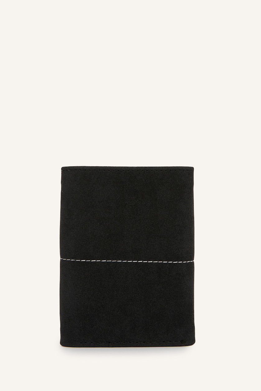 Men Black Man Faux Leather Wallets