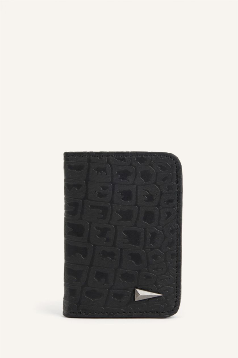 Men Black Man Faux Leather Wallets