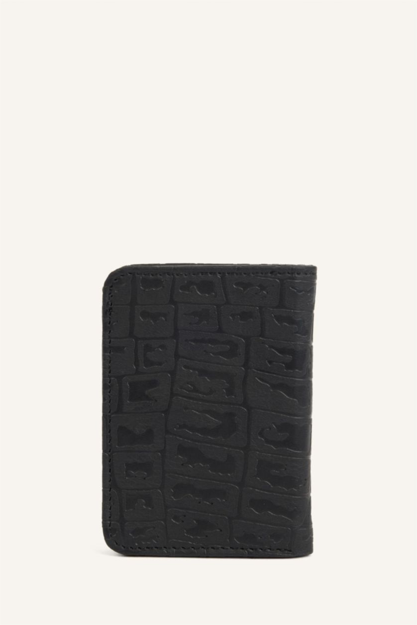 Men Black Man Faux Leather Wallets