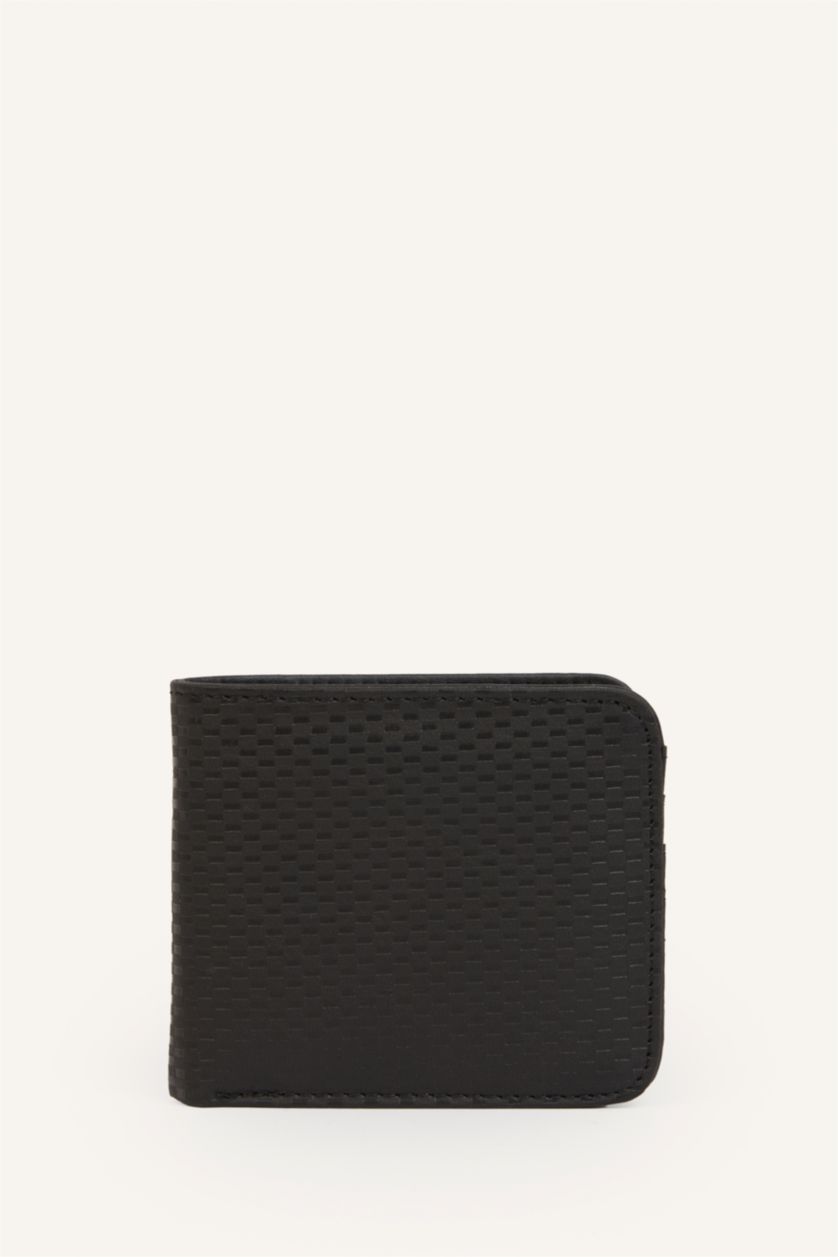 Men Black Man Faux Leather Wallets