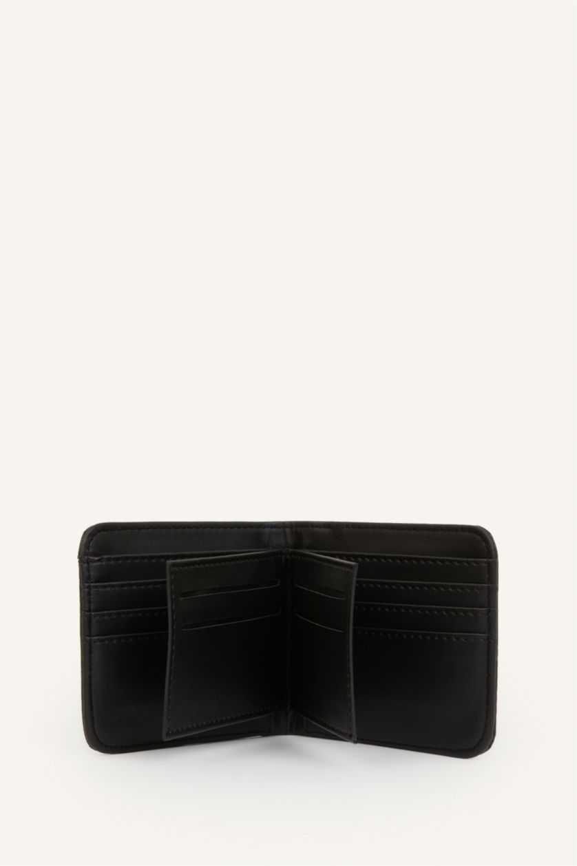Men Black Man Faux Leather Wallets