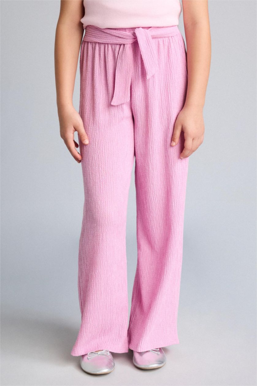 Young Girls - Teen Girls Pink Culotte Fit Trousers