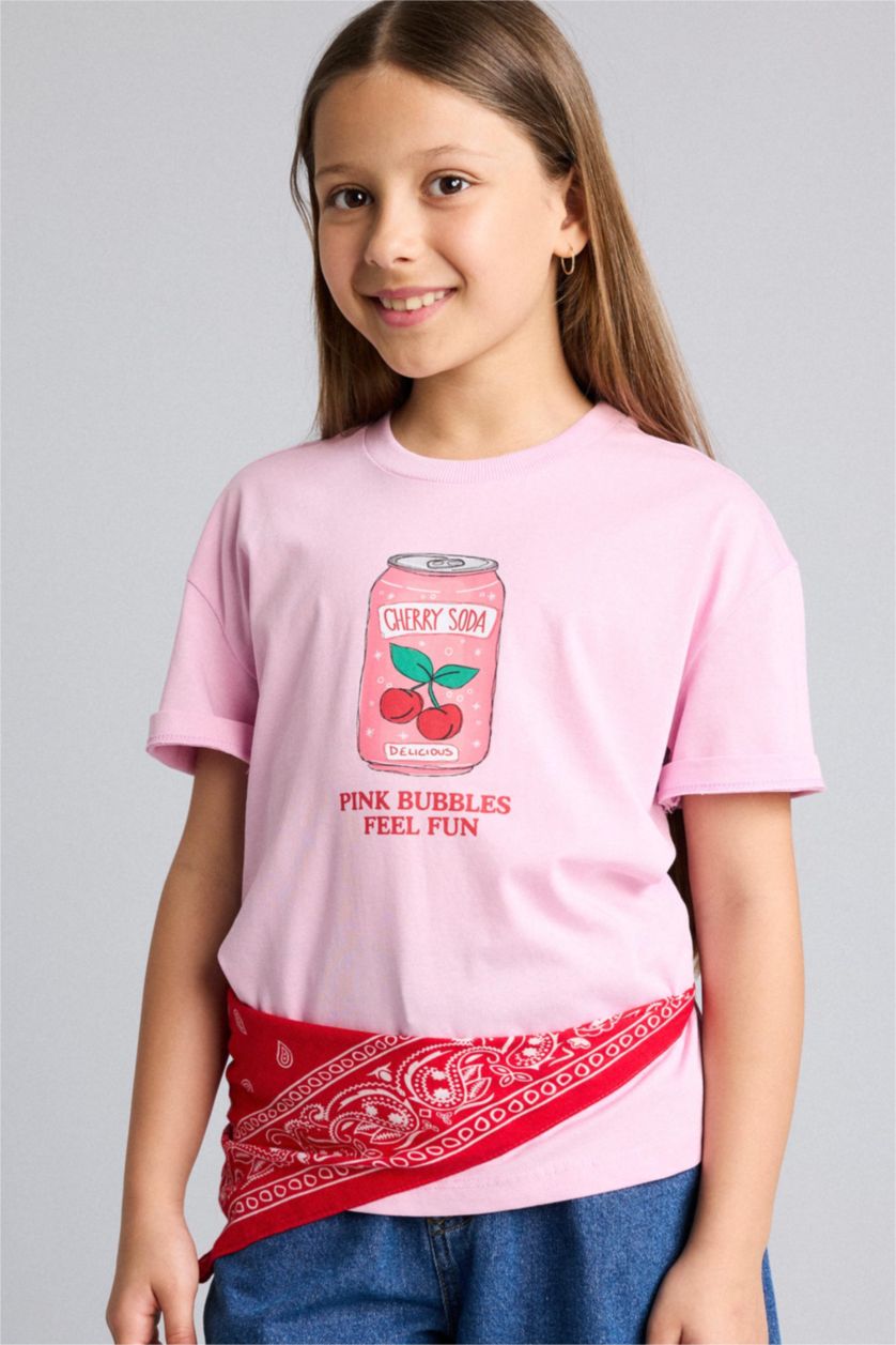 Young Girls - Teen Girls Light Pink Short Sleeve T-Shirt