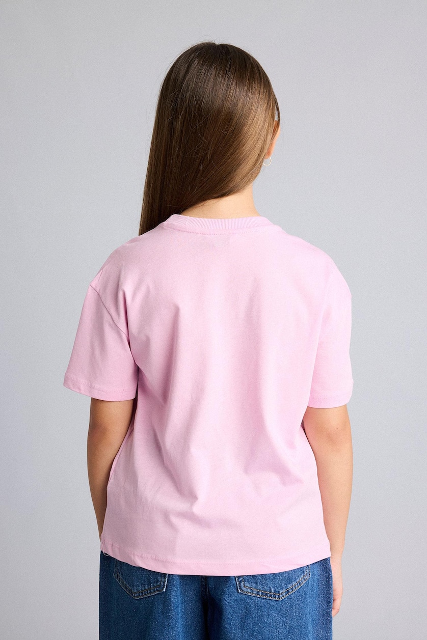 GIRLS & TEENS Light Pink Girl Printed Light Pink T-Shirt