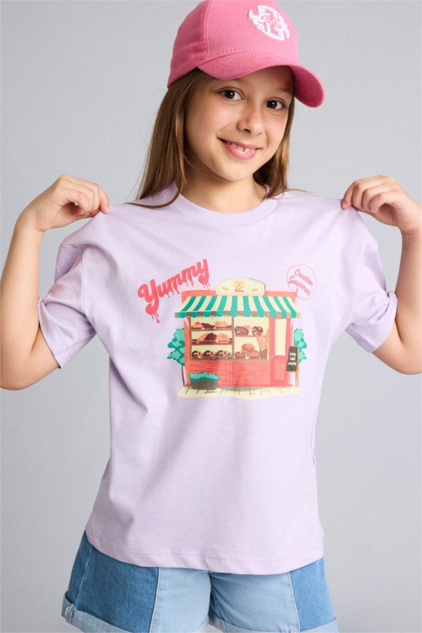 Young Girls - Teen Girls Lilac Short Sleeve T-Shirt