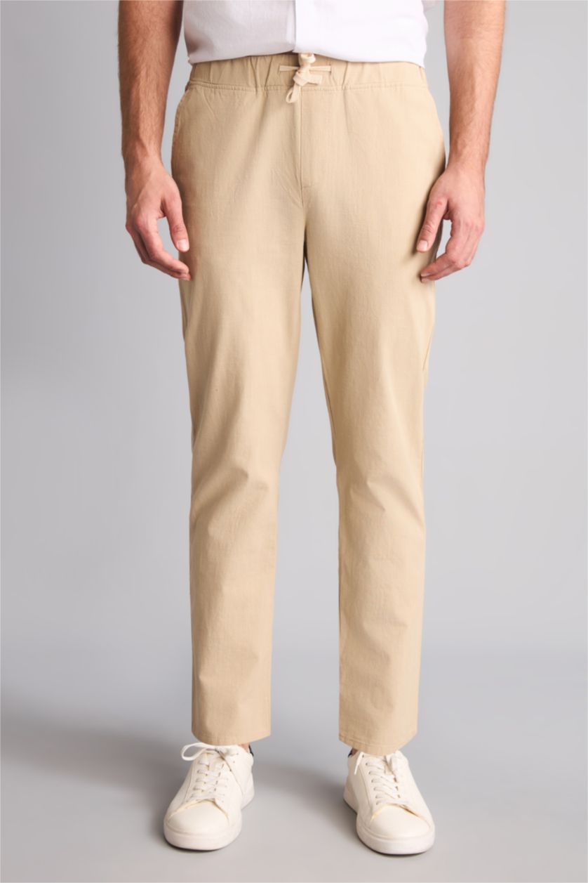 Men Beige Regular Fit Trousers