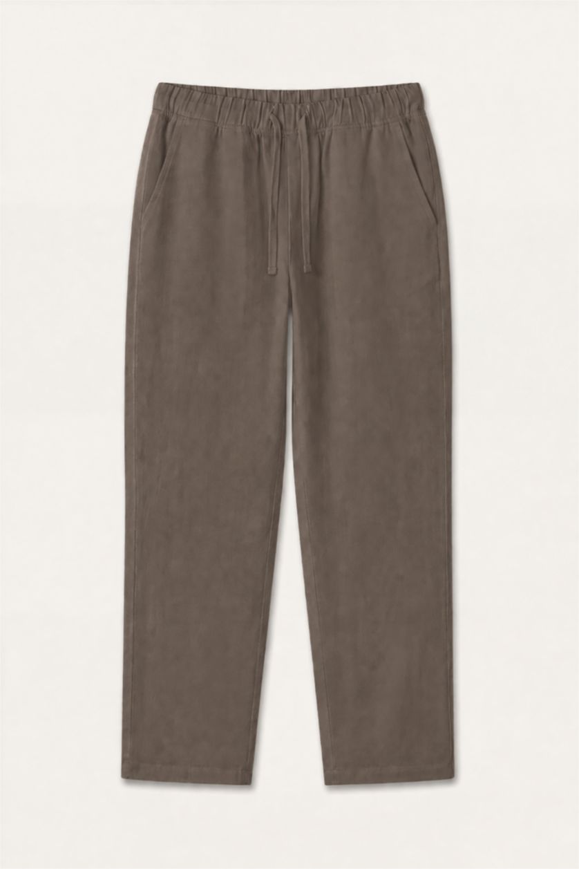 Erkek Açık Kahve %100 Pamuk Regular Fit Pantolon