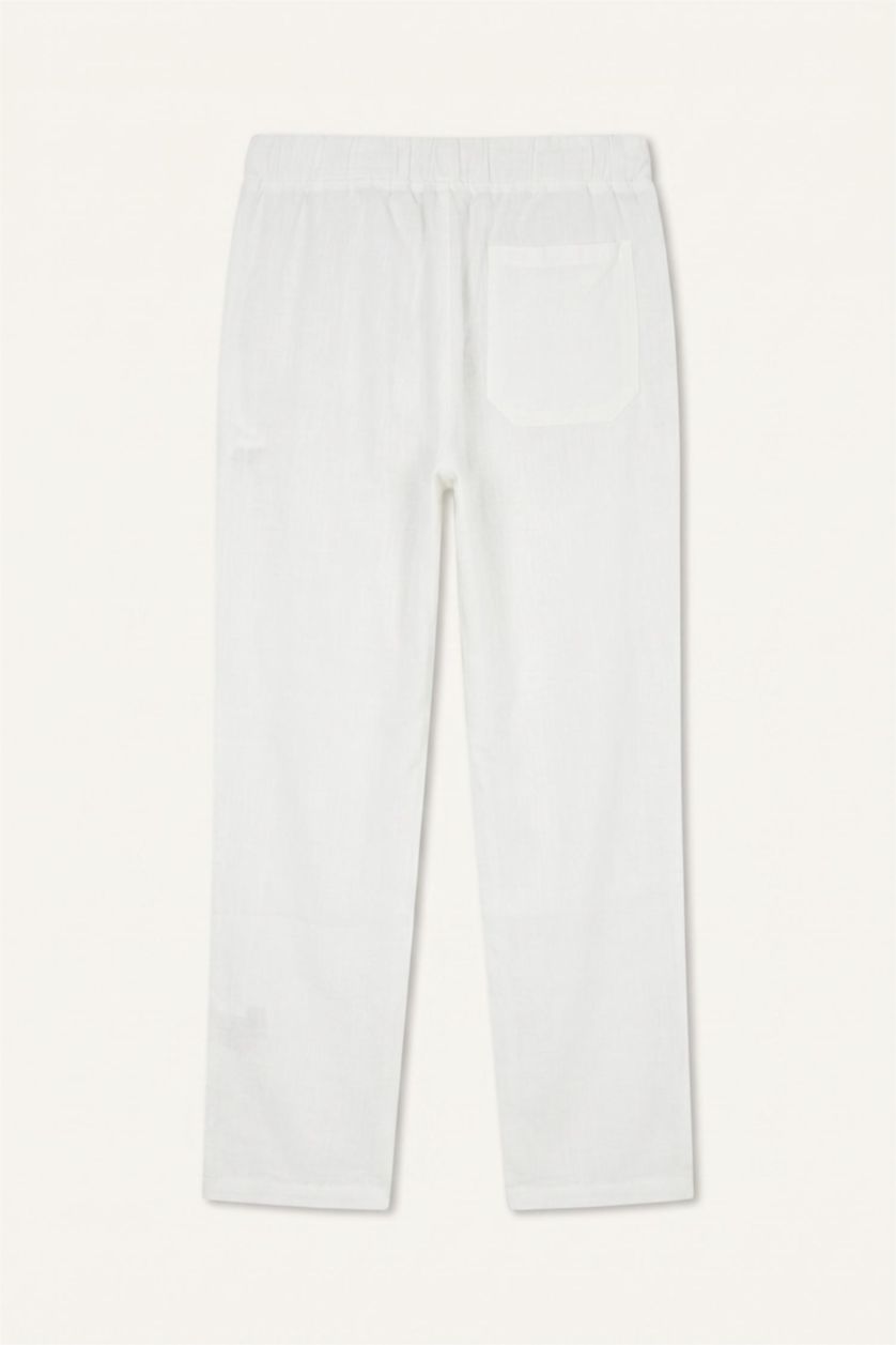 Men Ecru Regular Fit Trousers