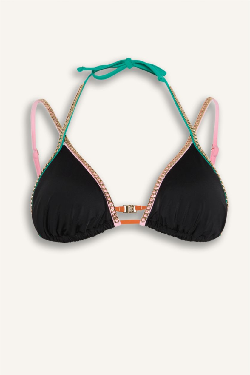 Kadın Siyah Lilyrose X DeFacto Regular Fıt Bikini Üstü