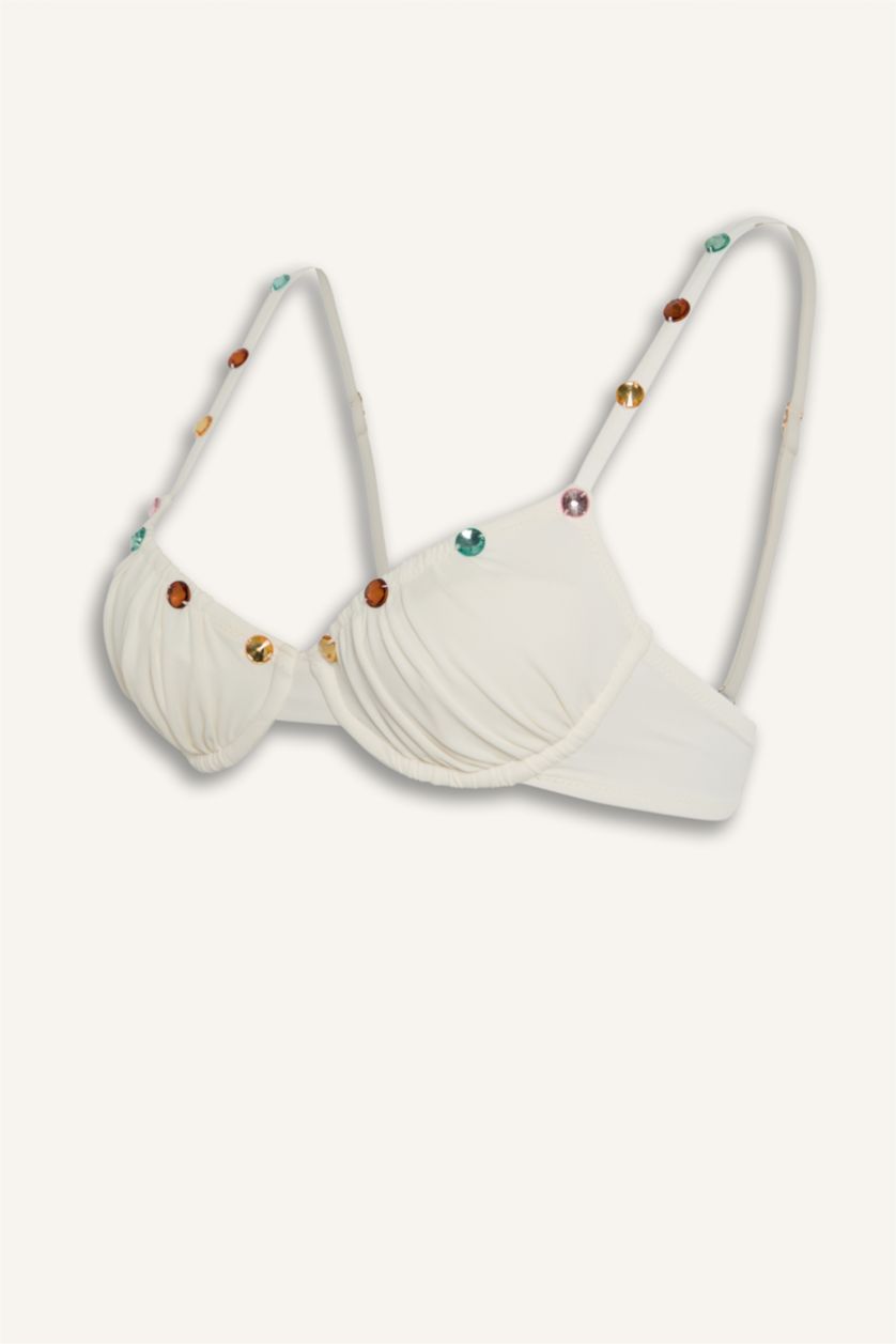 Women White Bikini Top