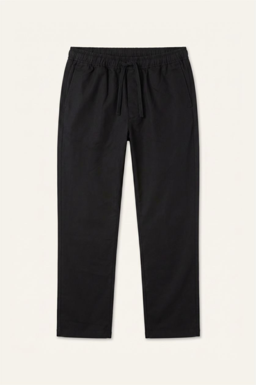 Erkek Siyah Regular Fit Pantolon