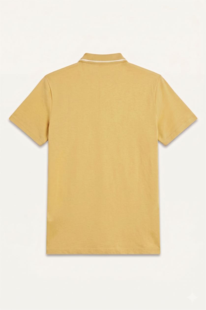 Men Yellow Regular Fit Short Sleeve Polo T-Shirt